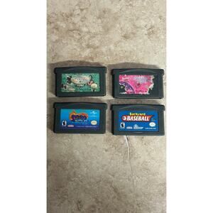 GB ADVANCE Lot (4) Spyro Barbie Baseball Tennis Authentic